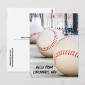 CINCINNATI OHIO HONKBALSTADION ANSICHTKAARTEN BRIEFKAART (Voorkant / Achterkant)