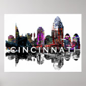 Cincinnati, Ohio in graffiti Poster (Voorkant)