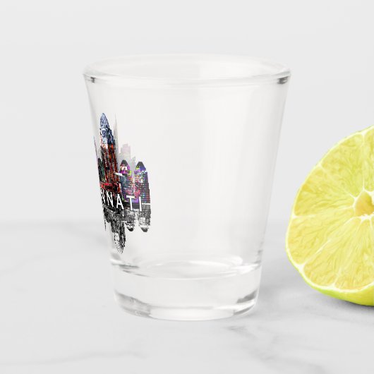 Cincinnati, Ohio in graffiti Shot Glass Shot Glas (Rechts)