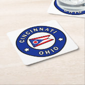 Cincinnati Ohio Kartonnen Onderzetters (Schuin)