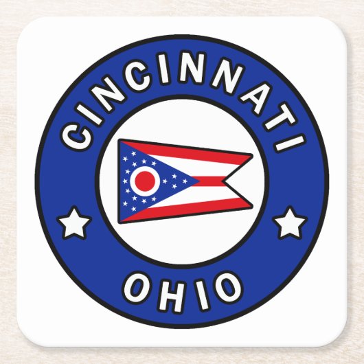 Cincinnati Ohio Kartonnen Onderzetters (Voorkant)