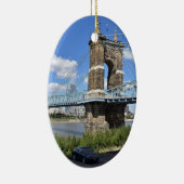 Cincinnati Ohio Keepsake Souvenir Kerstmis Keramisch Ornament (Rechts)