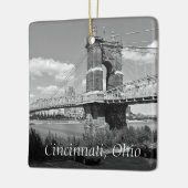 Cincinnati Ohio Keepsake Souvenir Kerstmis Keramisch Ornament (Links)