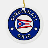 Cincinnati Ohio Keramisch Ornament (Voorkant)