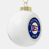 Cincinnati Ohio Keramische Bal Ornament (Links)