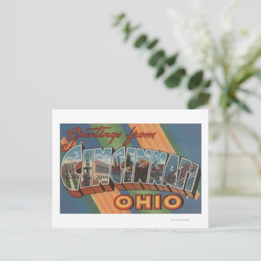 Cincinnati, Ohio - Large Letter Scenes 2 Briefkaart (Staand voorkant)
