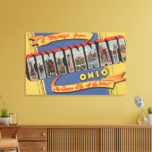Cincinnati, Ohio - Large Letter Scenes 2 Canvas Afdruk (Insitu (Woonkamer))
