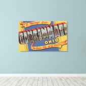 Cincinnati, Ohio - Large Letter Scenes 2 Canvas Afdruk (Insitu (Houten vloer))