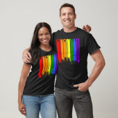 Cincinnati Ohio LGBTQ Gay Pride Rainbow Skyline T-shirt (Unisex)