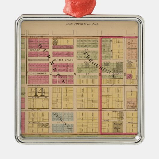 Cincinnati, Ohio Metalen Ornament (Voorkant)