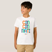 Cincinnati Ohio Mid Century, Pop Art, T-shirt (Voorkant volledig)