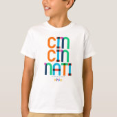 Cincinnati Ohio Mid Century, Pop Art, T-shirt (Voorkant)