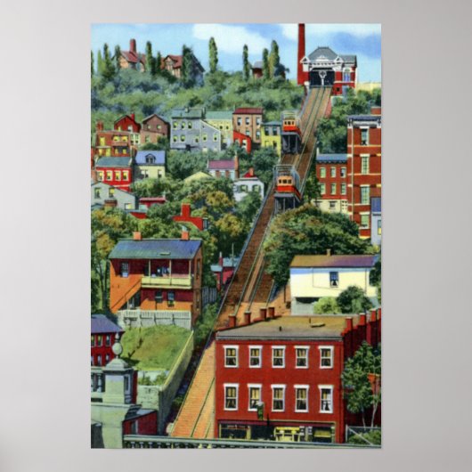 Cincinnati Ohio Mt Adams Poster (Voorkant)