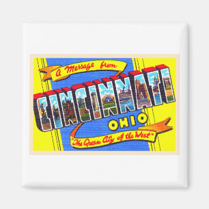 Cincinnati Ohio OH  groot Briefkaart Magneet
