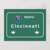 Cincinnati Ohio oh Interstate Highway Freeway : Briefkaart (Voorkant)