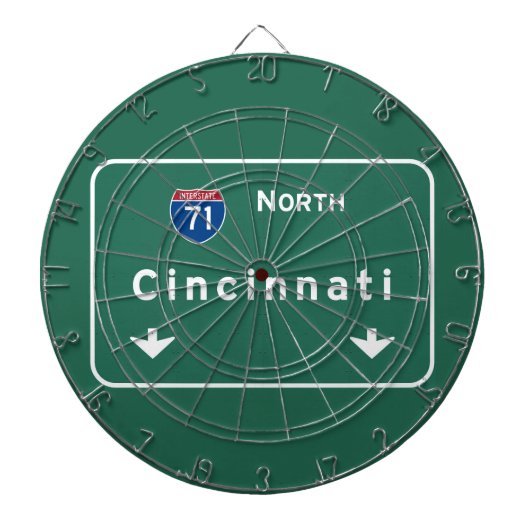Cincinnati Ohio oh Interstate Highway Freeway : Dartbord (Voorkant)