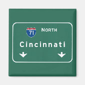 Cincinnati Ohio oh Interstate Highway Freeway : Magneet (Voorkant)