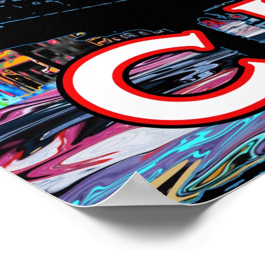 Cincinnati, Ohio op graffiti Poster (Hoek)