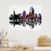 Cincinnati, Ohio op graffiti Poster (Keuken)