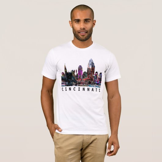 Cincinnati, Ohio op graffiti T-shirt (Voorkant volledig)