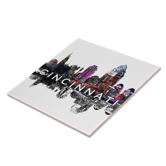 Cincinnati, Ohio op graffiti Tegeltje (Zijkant)