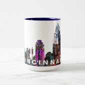 Cincinnati, Ohio op graffiti Tweekleurige Koffiemok (Center)