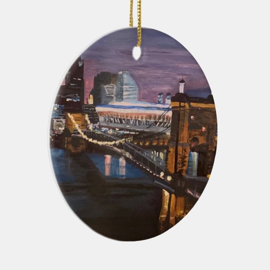 Cincinnati Ohio-Ornament Keramisch Ornament (Rechts)