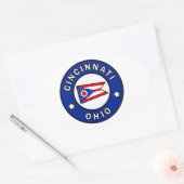 Cincinnati Ohio Ovale Sticker (Envelop)