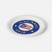 Cincinnati Ohio Papieren Bordje (Gekanteld)