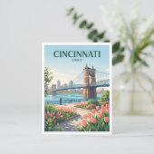 Cincinnati Ohio Reizen Briefkaart (Staand voorkant)