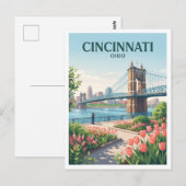 Cincinnati Ohio Reizen Briefkaart (Voorkant / Achterkant)