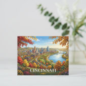 Cincinnati Ohio Reizen Briefkaart (Staand voorkant)