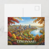 Cincinnati Ohio Reizen Briefkaart (Voorkant / Achterkant)