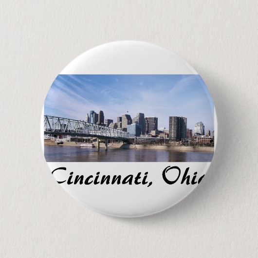 Cincinnati Ohio Ronde Button 5,7 Cm (Voorkant)