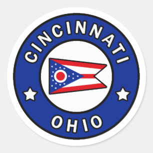 Cincinnati Ohio Ronde Sticker