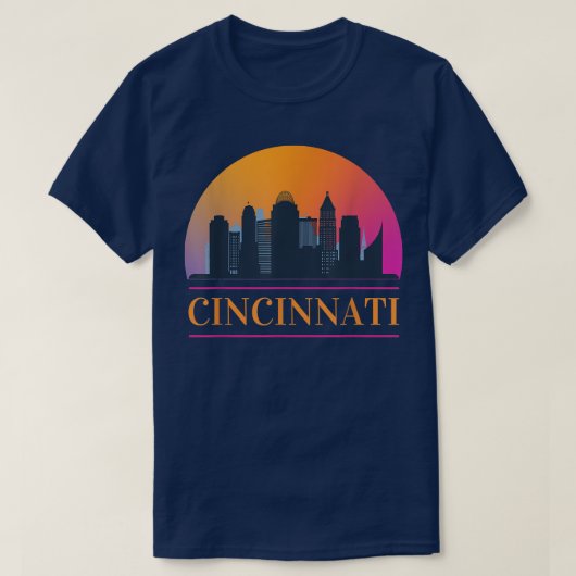 Cincinnati Ohio Silhouette  T-shirt (Design voorkant)