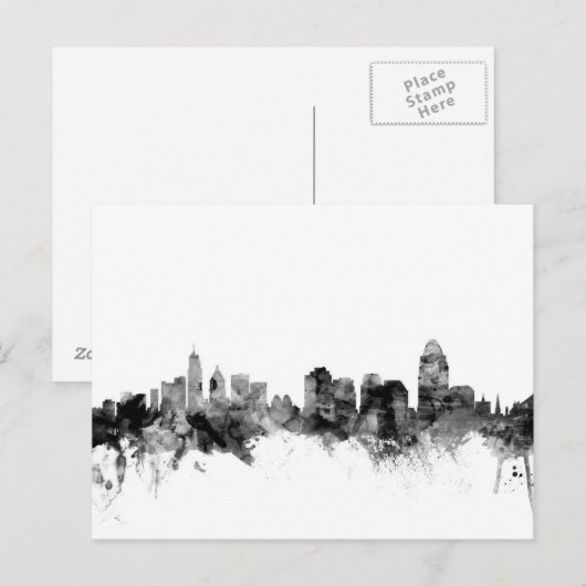 Cincinnati Ohio Skyline Briefkaart (Voorkant / Achterkant)