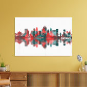 Cincinnati Ohio Skyline Canvas Afdruk (Insitu (Woonkamer))