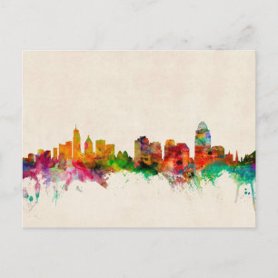 Cincinnati Ohio Skyline Cityscape Briefkaart