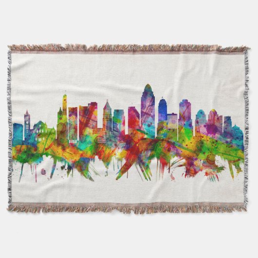 Cincinnati Ohio Skyline Deken (Voorkant)