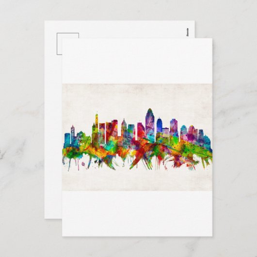 Cincinnati Ohio Skyline Feestdagenkaart (Voorkant / Achterkant)