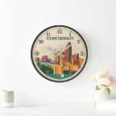 Cincinnati Ohio Skyline Grote Klok (Huis)