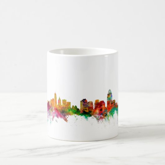 Cincinnati Ohio Skyline Koffiemok (Center)