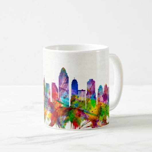 Cincinnati Ohio Skyline Koffiemok (Voorkant rechts)