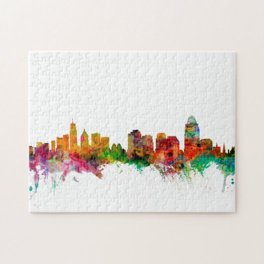 Cincinnati Ohio Skyline Legpuzzel (Horizontaal)