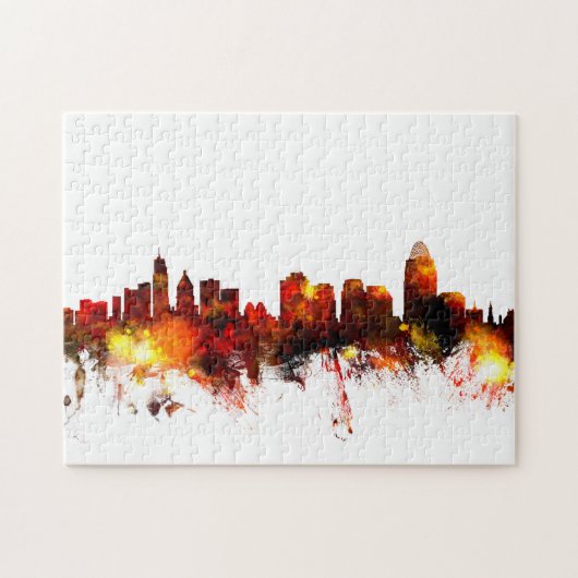Cincinnati Ohio Skyline Legpuzzel (Horizontaal)