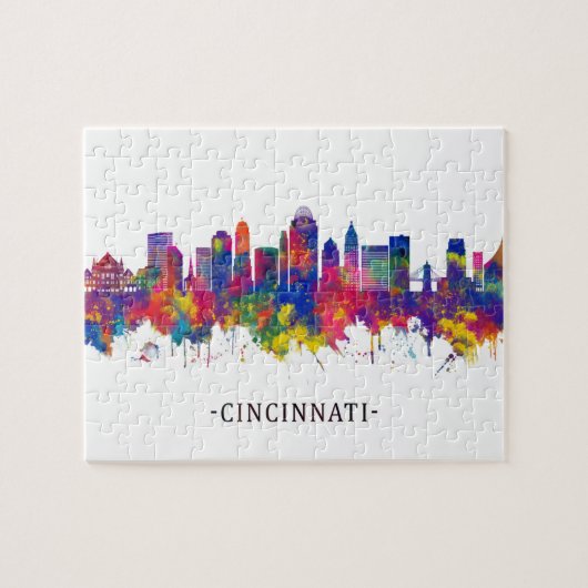 Cincinnati Ohio Skyline Legpuzzel (Horizontaal)