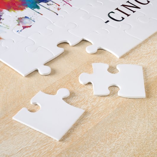 Cincinnati Ohio Skyline Legpuzzel (Zijkant)