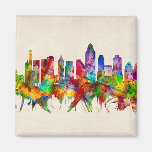 Cincinnati Ohio Skyline Magneet (Voorkant)