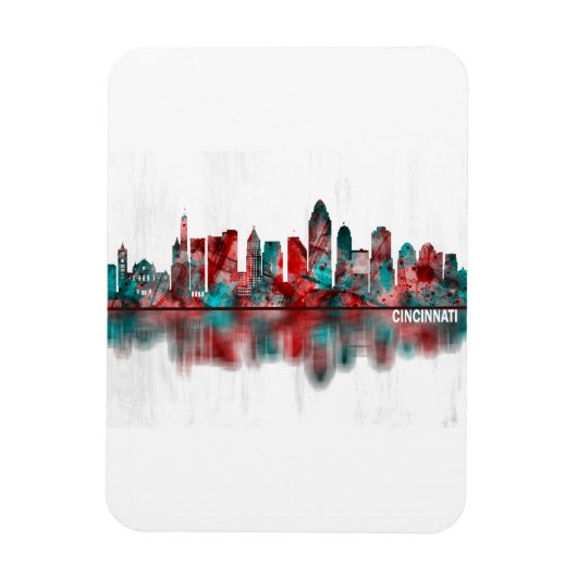 Cincinnati Ohio Skyline Magneet (Verticaal)